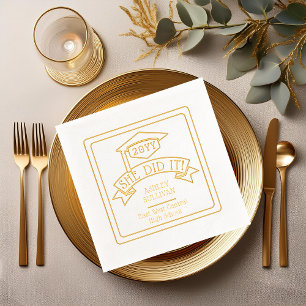 Elle L'A Fait Casquette Grad Nom De Graduation É