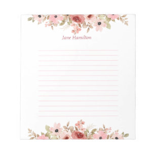 ELLE Pink Flower Elegant Notepad