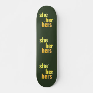 Elle/Ses Pronouns Skateboard Deck