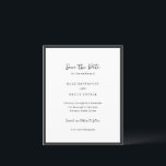 Elle Simple Modern Wedding Save the Date<br><div class="desc">Modern wedding save the date featuring a simple design with your event details surrounded by a thin border.</div>