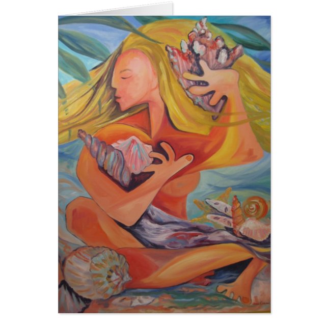 Elle vend des coquillages - carte (Devant)