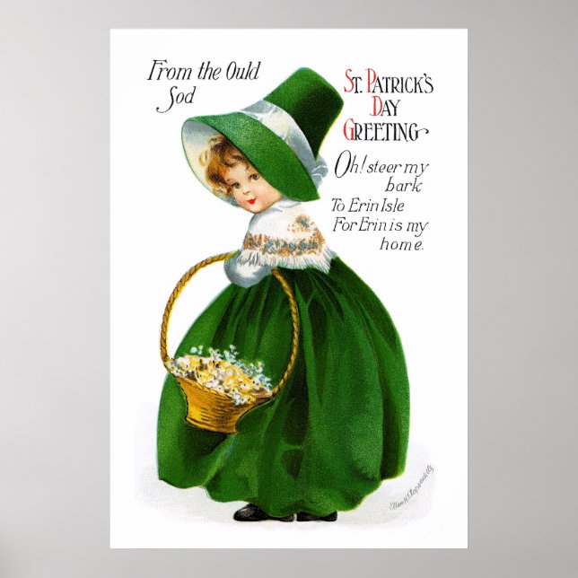 Ellen Clapsaddle's St-Patricks-Day Girl Poster (Front)