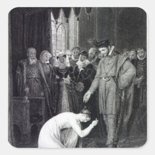Ellen Douglas showing the ring Square Sticker