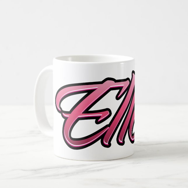 Ellen faded pink cup tea cup coffee cup (Front Left)
