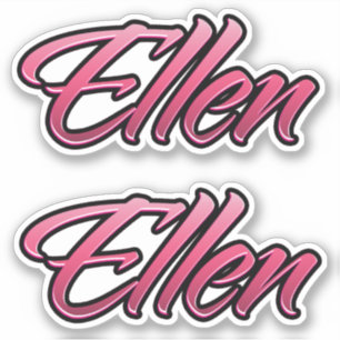 Ellen faded pink sticker Sticker Stickerset