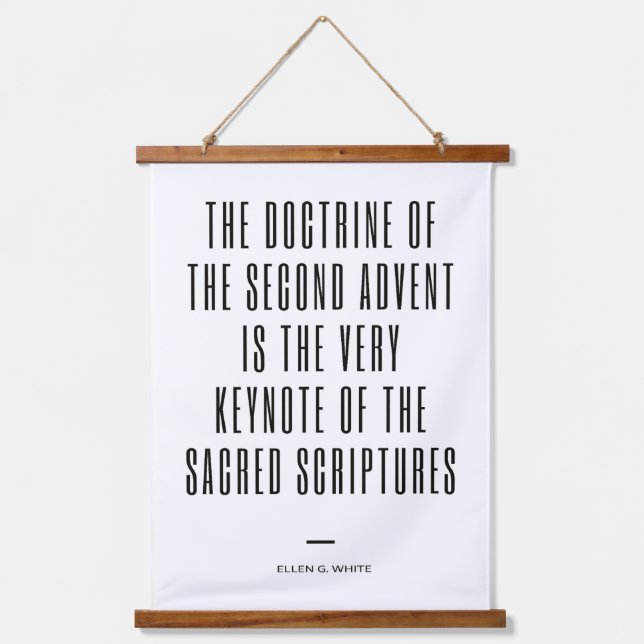 Ellen G. White quotes about Jesus coming  Poster Hanging Tapestry (Front)