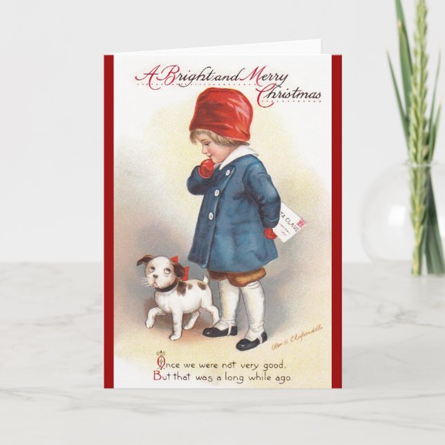 Ellen H. Clapsaddle: A Letter to Santa Holiday Card (Front)