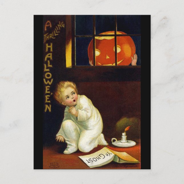 Ellen H. Clapsaddle: A Thrilling Halloween Postcard (Front)