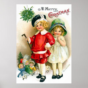 Ellen H. Clapsaddle: Boy and Girl with Toys Poster