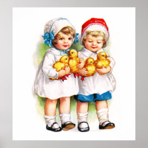 Ellen H. Clapsaddle: Children with Ducklings Poster