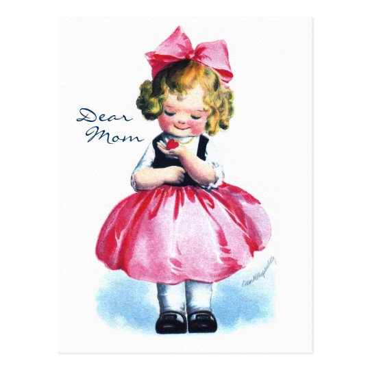 Ellen H. Clapsaddle: Girl with Heart Postcard