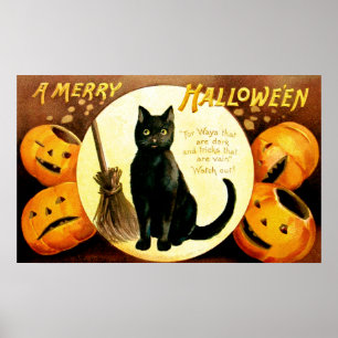 Ellen H. Clapsaddle: Halloween Cat Poster
