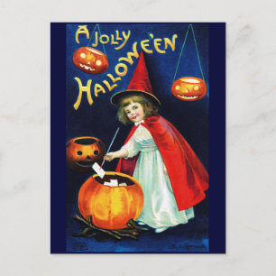Ellen H. Clapsaddle: Little Witch Postcard