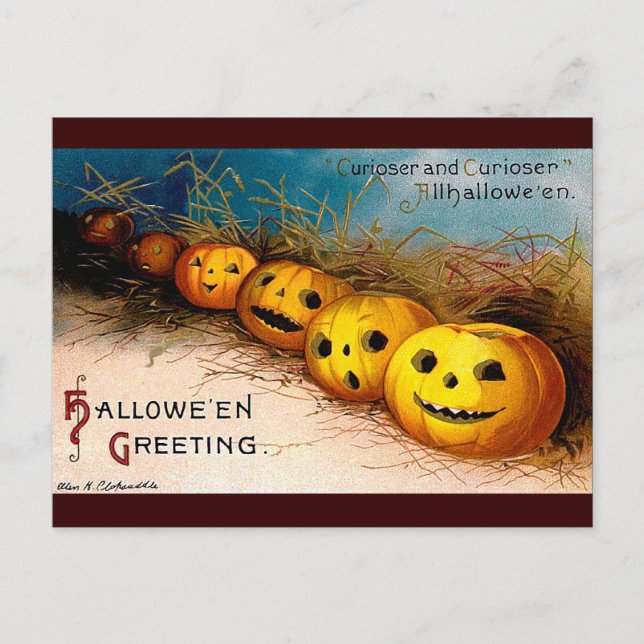 Ellen H. Clapsaddle: Pumpkin Row Postcard (Front)