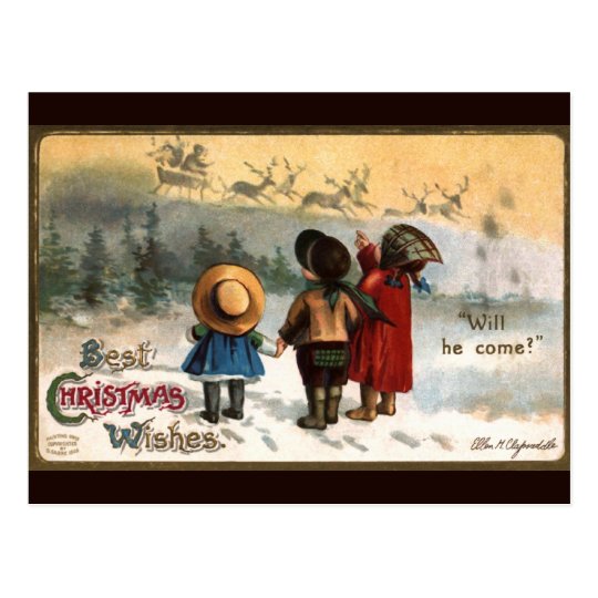 Ellen H. Clapsaddle: Will he come Postcard
