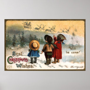 Ellen H. Clapsaddle: Will he come Poster