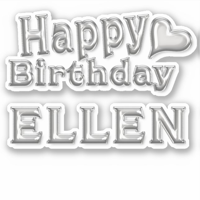 Ellen Happy Birthday Autocollants (Devant)