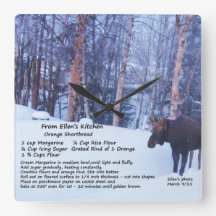 Ellen's Kitchen Moose Wall Clock
