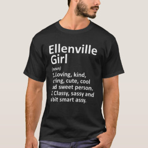 ELLENVILLE GIRL NY NEW YORK Funny City Home Roots T-Shirt