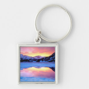 Ellery Lake at Sunset Keychain