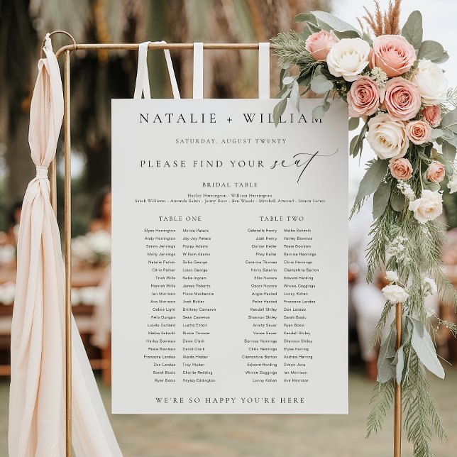 Ellesmere 2 Banquet Table Seating Chart Sign (Creator Uploaded)