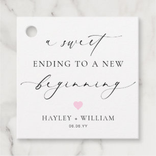 Ellesmere A Sweet Ending To A New Beginning Favour Tags