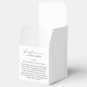 Ellesmere An Italian Tradition 5 Sugared Almonds Favor Box