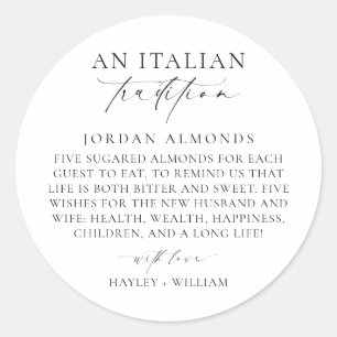 Ellesmere An Italian Tradition Sugared Almonds Classic Round Sticker