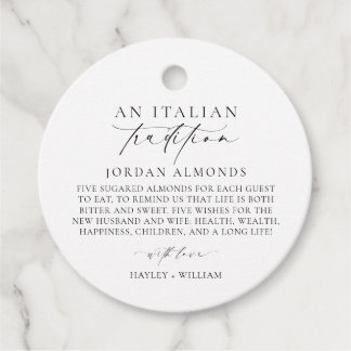 Ellesmere An Italian Tradition Sugared Almonds Favour Tags