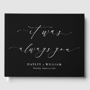 Ellesmere Black It Was Always You Wedding Guest Book