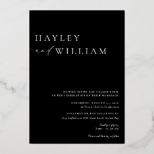 Ellesmere Black Modern Minimalist Wedding