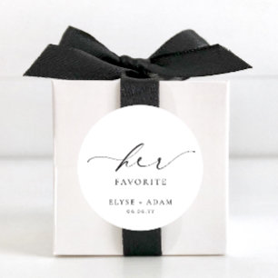 Ellesmere Her Favourite Favour Classic Round Stick Sticker