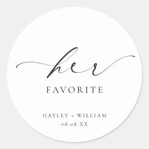 Ellesmere Her Favourite Favour Classic Round Stick Sticker