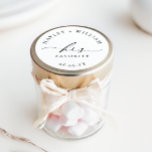Ellesmere His Favourite Classic Round Sticker<br><div class="desc">These wedding favour stickers feature a minimalist design and calligraphy heading. Personalize the sticker with your names and date, the script heading is not editable. These favour stickers can be used for weddings, bridal showers, baby showers, birthdays, or any other event. For more advanced customization of this design, simply select...</div>