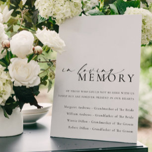 Ellesmere In Loving Memory Wedding Poster