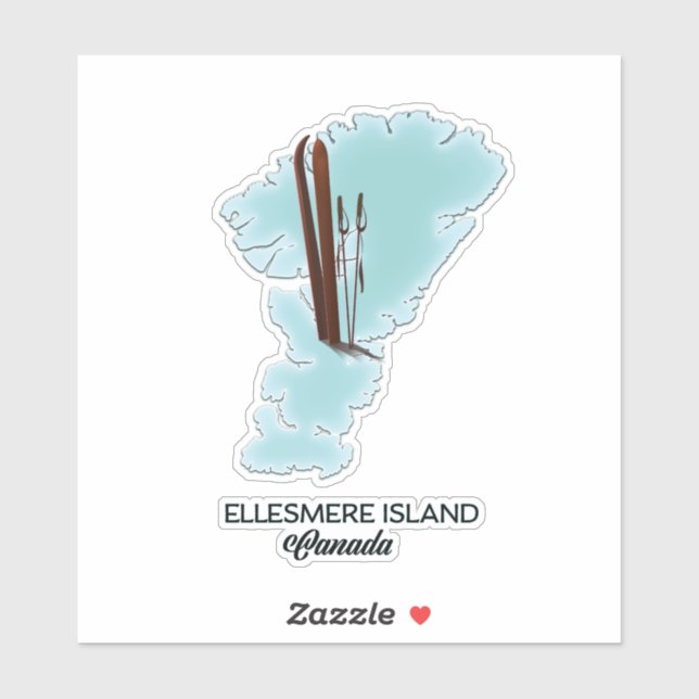 Ellesmere island Canada map poster (Sheet)