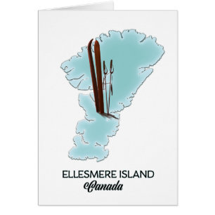 Ellesmere island Canada map poster