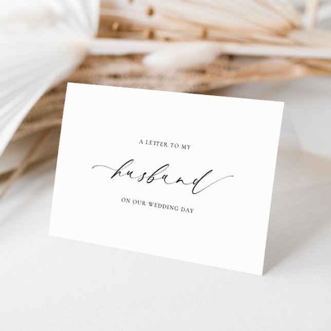 Ellesmere Letter To My Husband Wedding Day Card (A Letter To My Husband Landscape Card Ellesmere  )