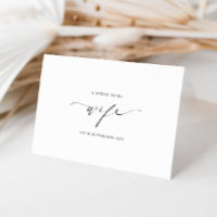 Ellesmere Letter To My Wife Wedding Day Card