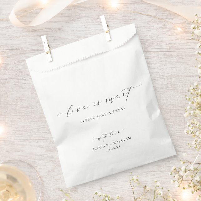 Ellesmere Love Is Sweet Wedding Favour Bags (Clipped)