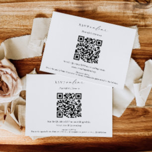 Ellesmere Minimalist RSVP QR Code Enclosure Card