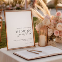 Ellesmere Minimalist Wedding Guest Book Sign