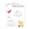 Ellesmere Modern Minimal Signature Drinks Sign
