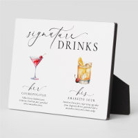 Ellesmere Modern Minimal Signature Drinks Sign