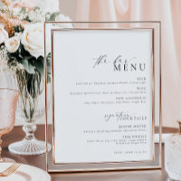 Ellesmere Modern Minimal The Bar Menu Sign