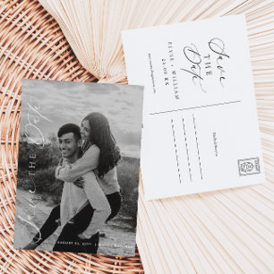Ellesmere Modern Minimalist Photo Save The Date  Postcard