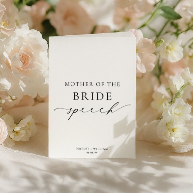 Ellesmere Mother Of The Bride Wedding Speech Card (Creator Uploaded)
