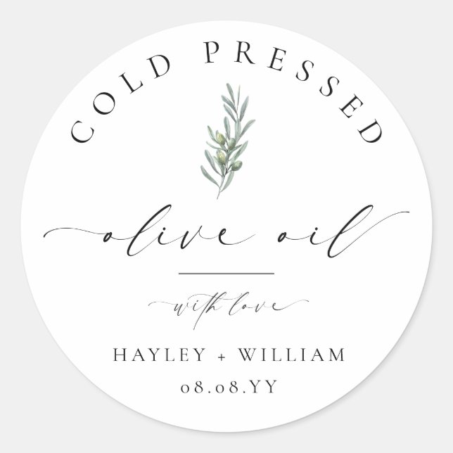 Ellesmere Olive Oil Classic Round Sticker (Front)