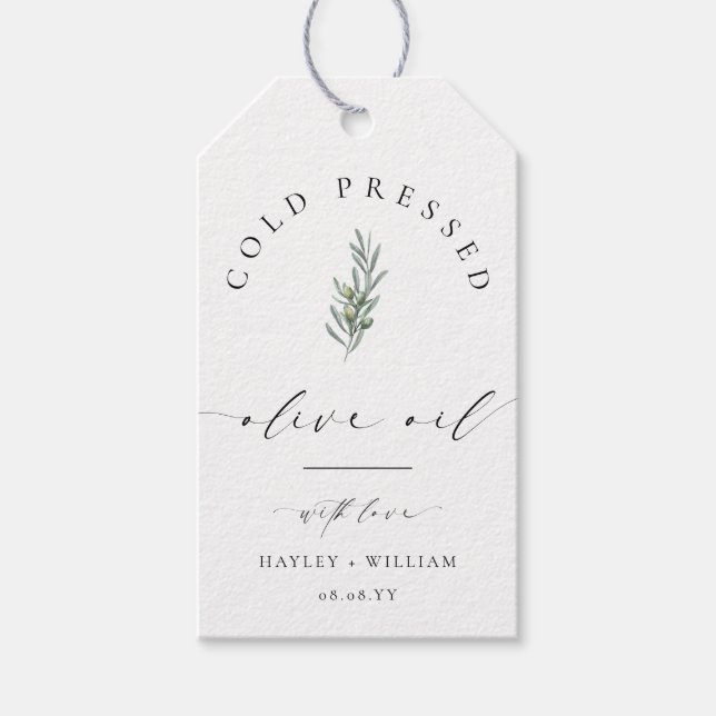 Ellesmere Olive Oil Favour Gift Tags (Front)