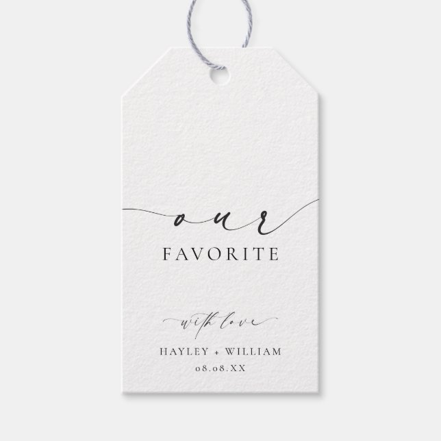 Ellesmere Our Favourite Favour Gift Tags (Front)